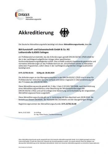 Akkreditierungsurkunde